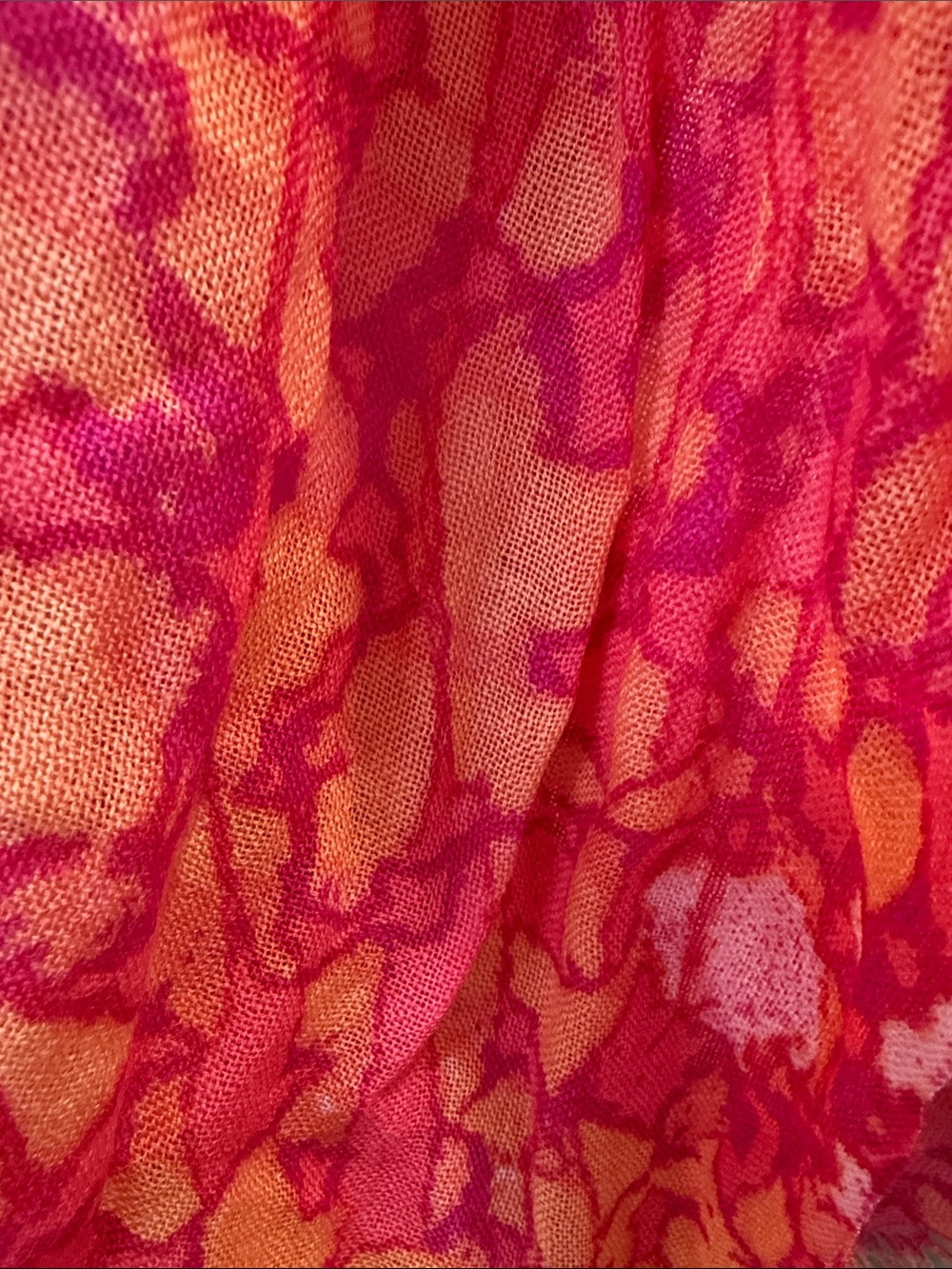 Vibrant Pink & Orange Women's Scarf - Picture 3 of 5